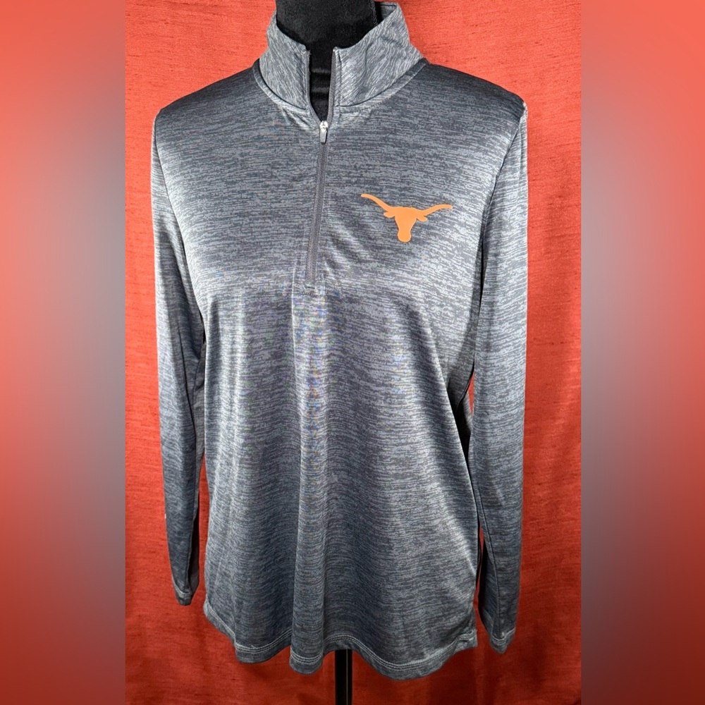 University of Texas Longhorns (UT) Authentic Apparel  Half Zip Performance Top L
